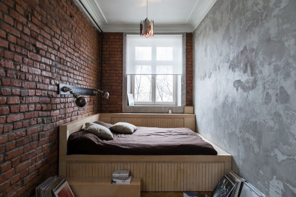 Спальня в стиле лофт в Хрущевке Фото_1