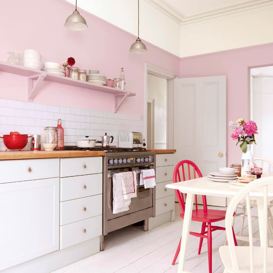 Кухня в розовых тонах Фото_12