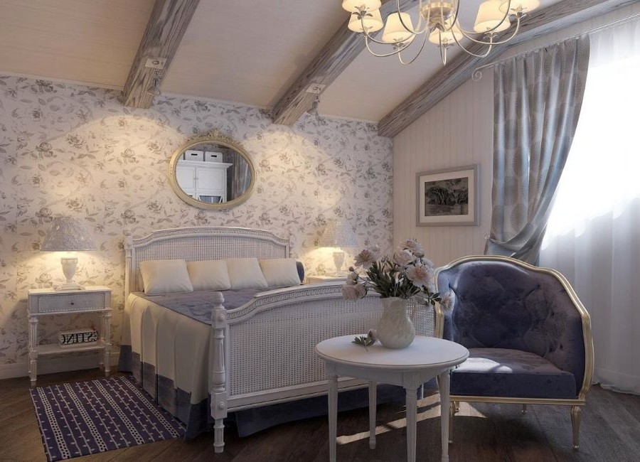 Спальня в стиле прованс в Хрущевке Фото_2