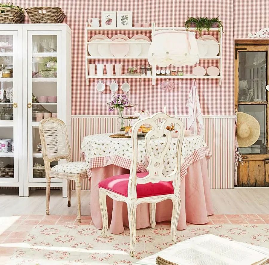 Кухня в розовых тонах Фото_25