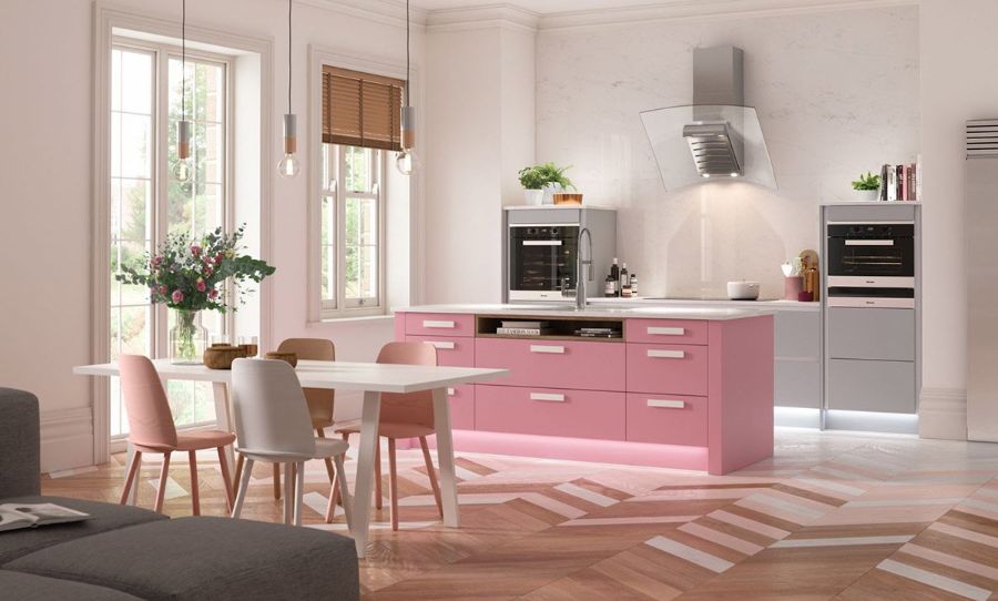 Кухня в розовых тонах Фото_26